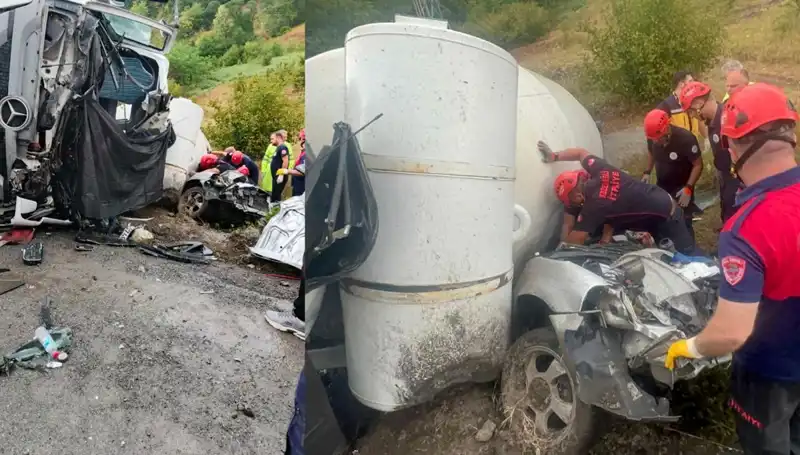 Beton Mikseri, Otomobilin Üzerine Devrildi: Korkunç Kaza Sonrası Bir Ölü ve Bir Yaralı