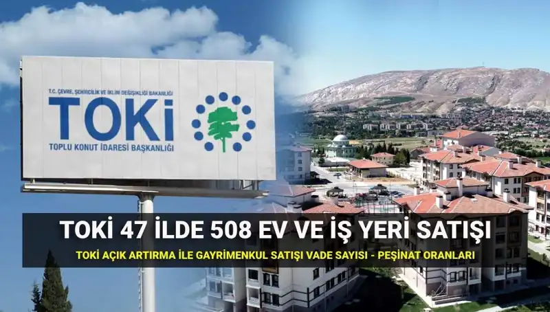 TOKİ 508 Ev ve İş Yeri Satışı: Açık Artırma Tarihleri ve Tüm Detaylar